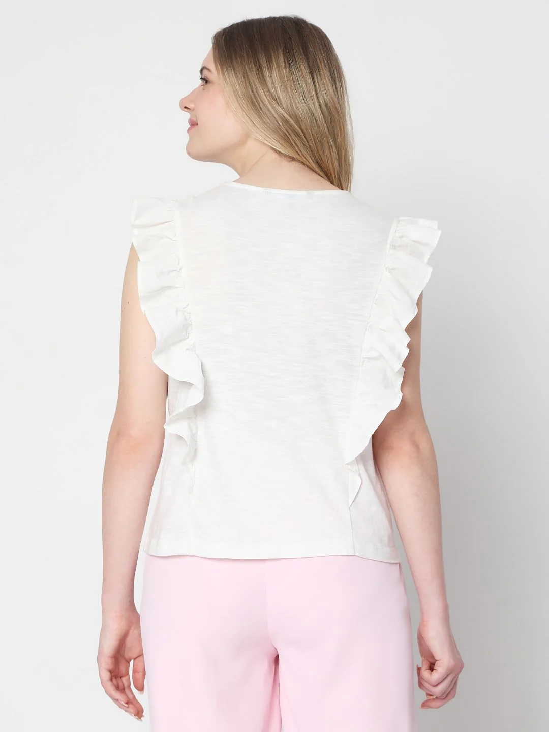 White Ruffle Top - Image 4