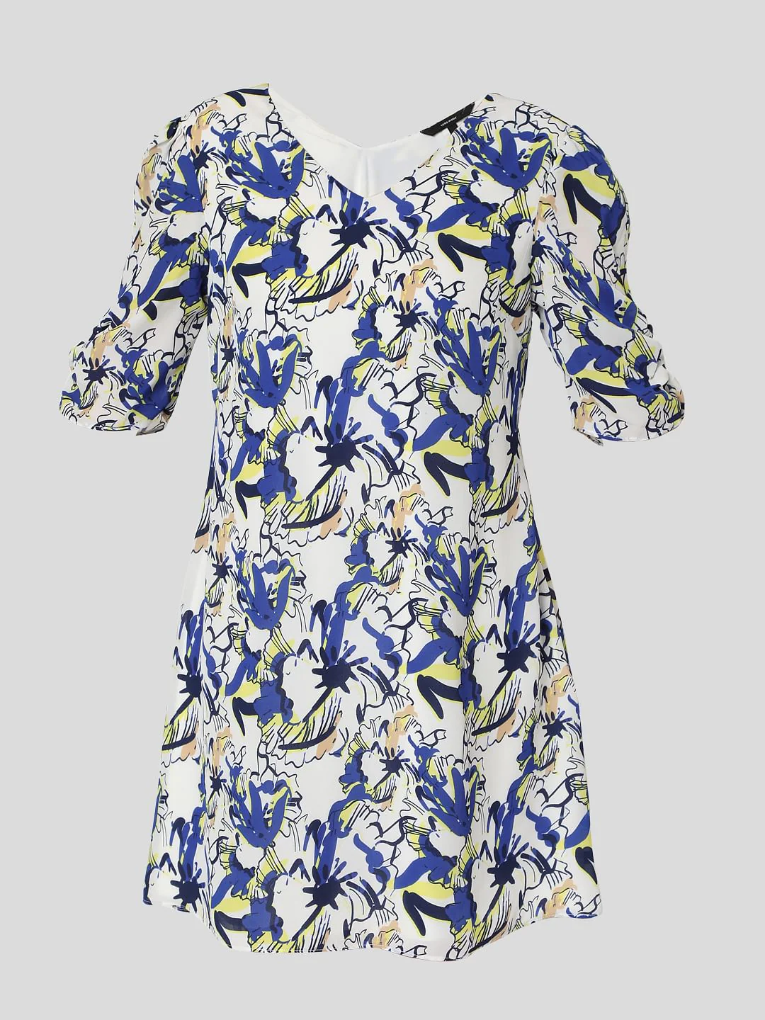 White Floral Shift Dress - Image 5