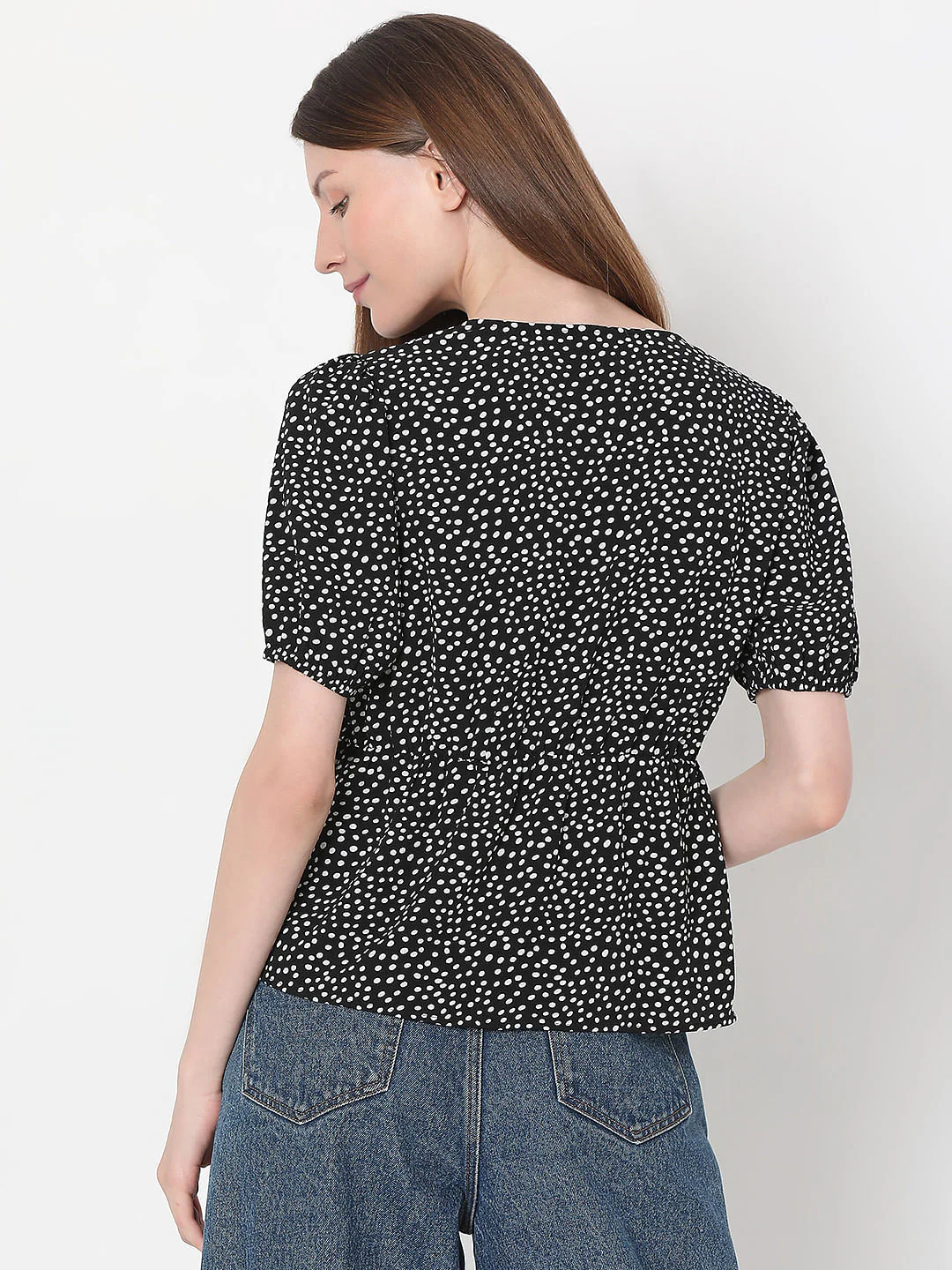 Black Polka Dot Top - Image 4