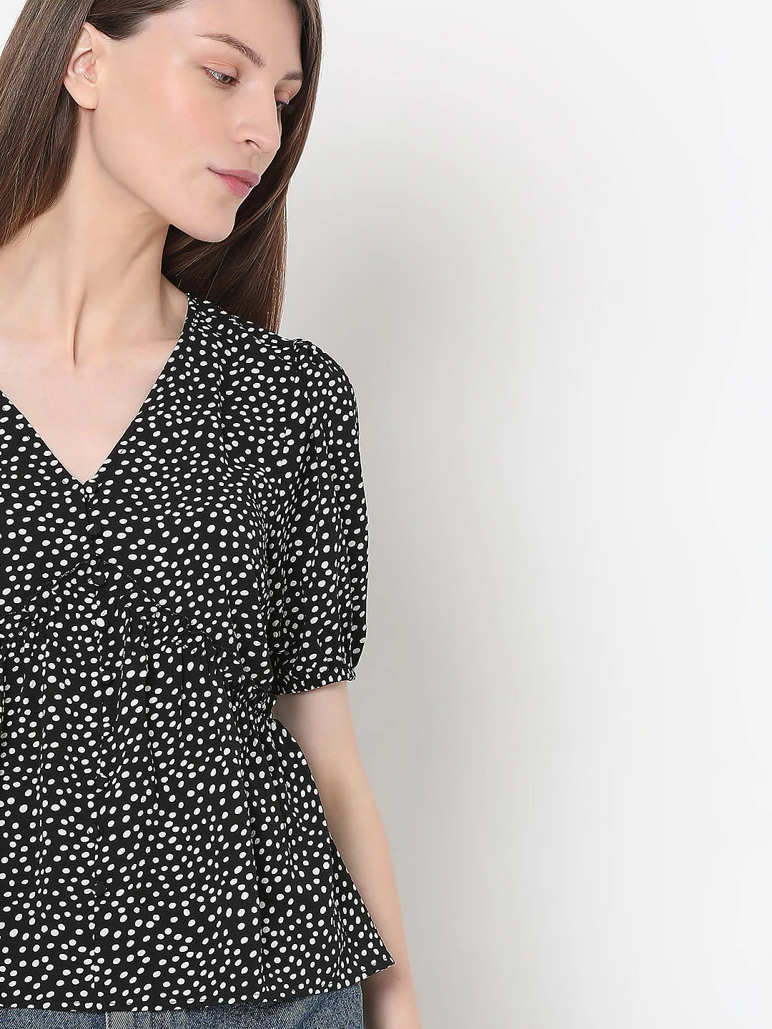 Black Polka Dot Top - Image 6