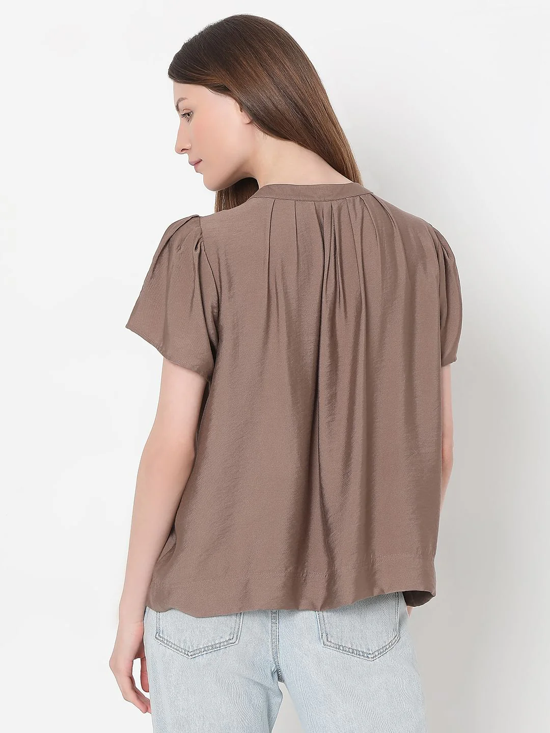 Brown Short Sleeves Top - Image 4