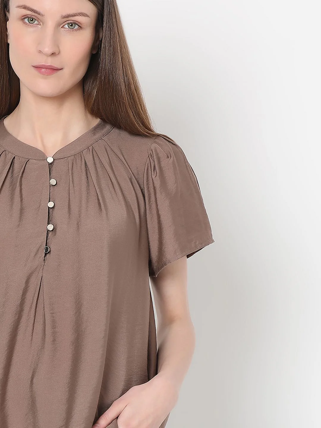 Brown Short Sleeves Top - Image 6