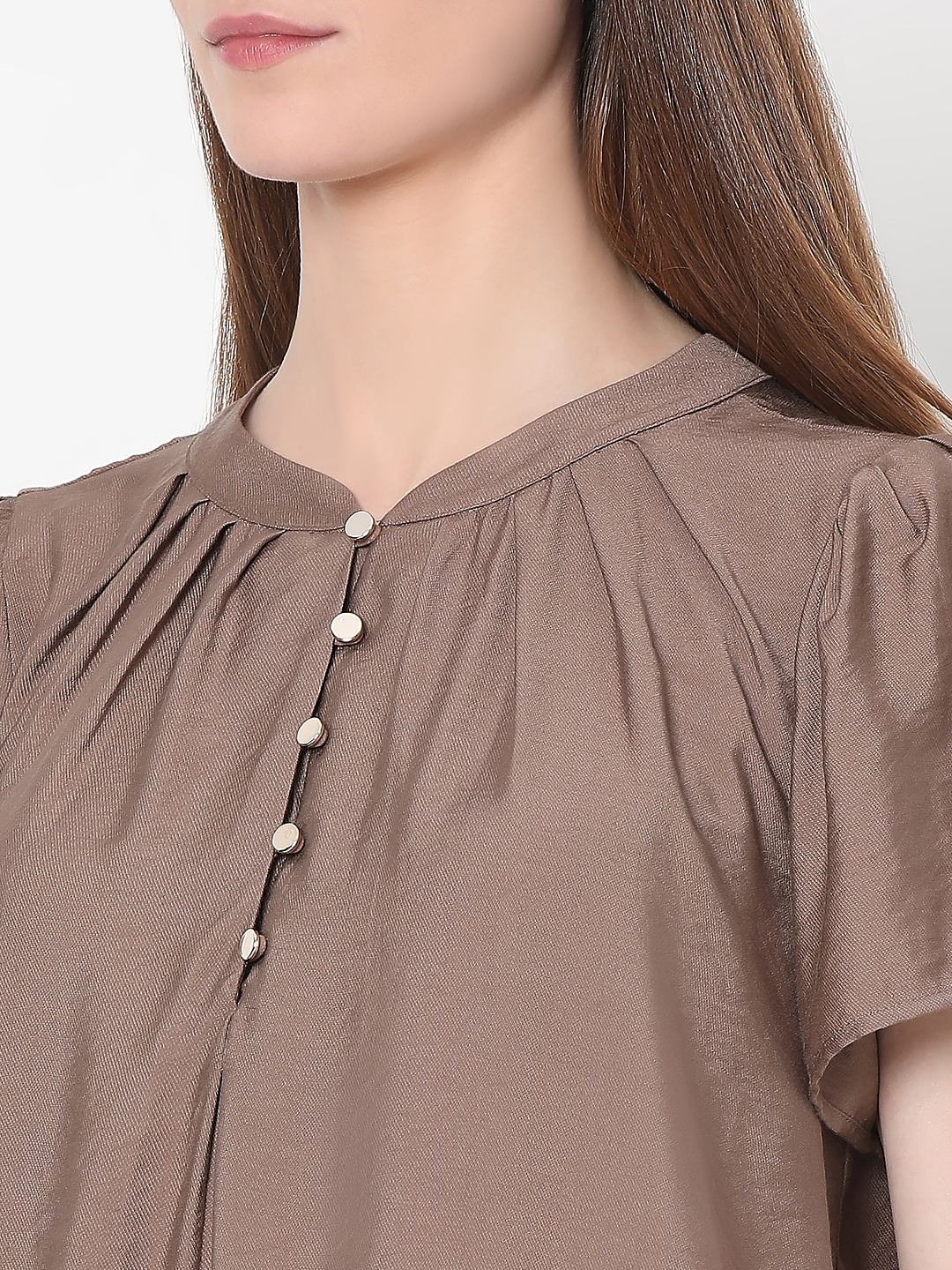Brown Short Sleeves Top - Image 8