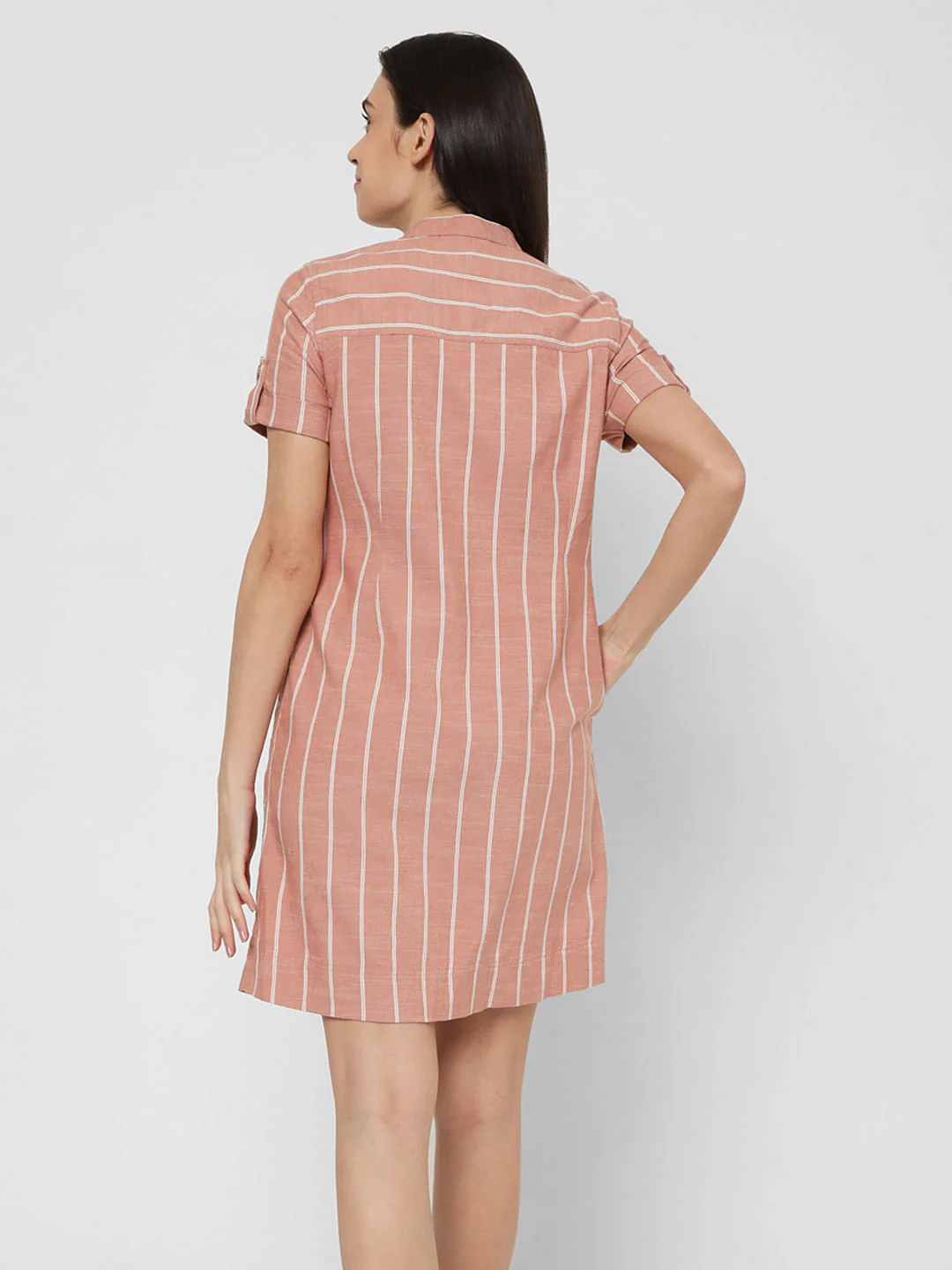 Pink Striped Shirt Dress - Image 4
