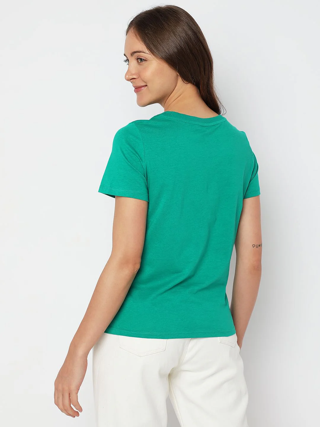 Green Text Embossed T-Shirt - Image 4