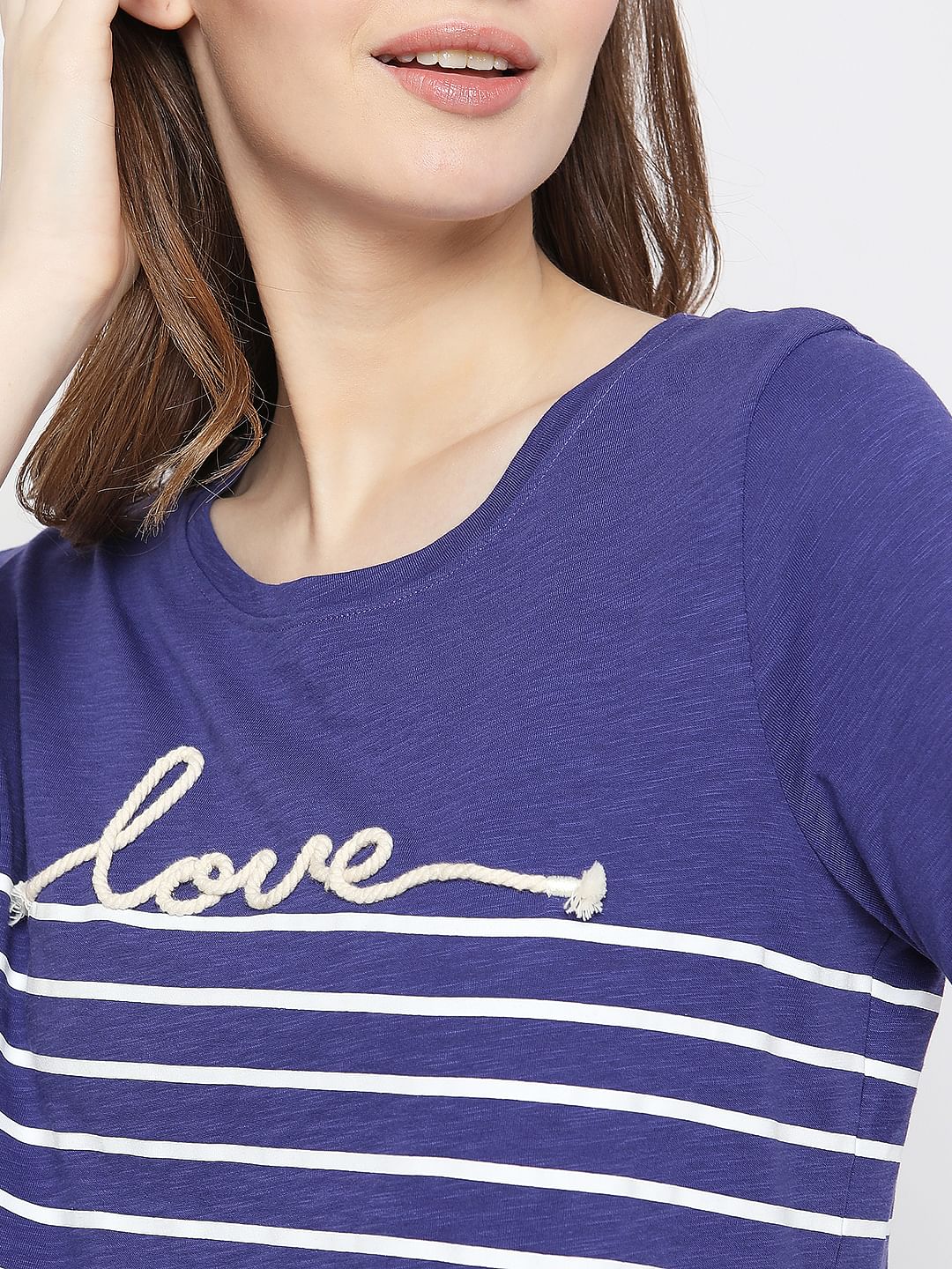 Blue Embroidered T-Shirt - Image 6