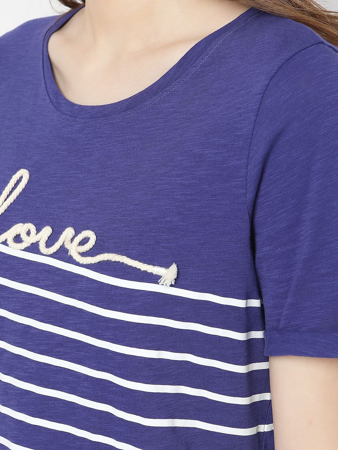 Blue Embroidered T-Shirt - Image 8