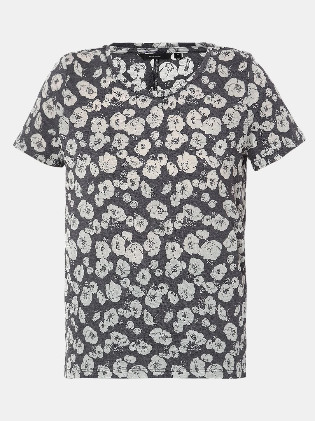 Blue Floral Print T-Shirt - Image 7