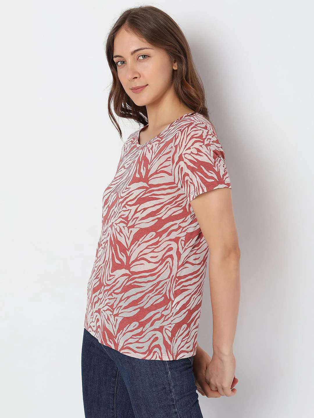 Peach Printed T-Shirt - Image 3
