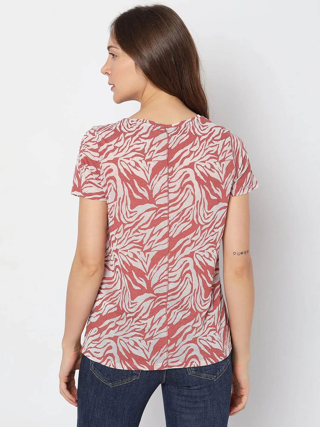 Peach Printed T-Shirt - Image 4