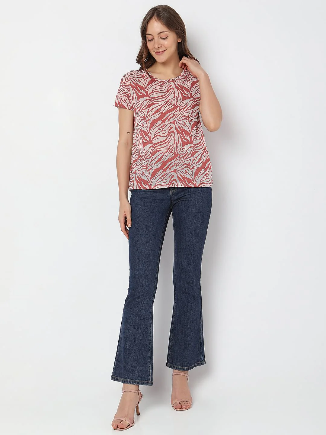 Peach Printed T-Shirt - Image 5