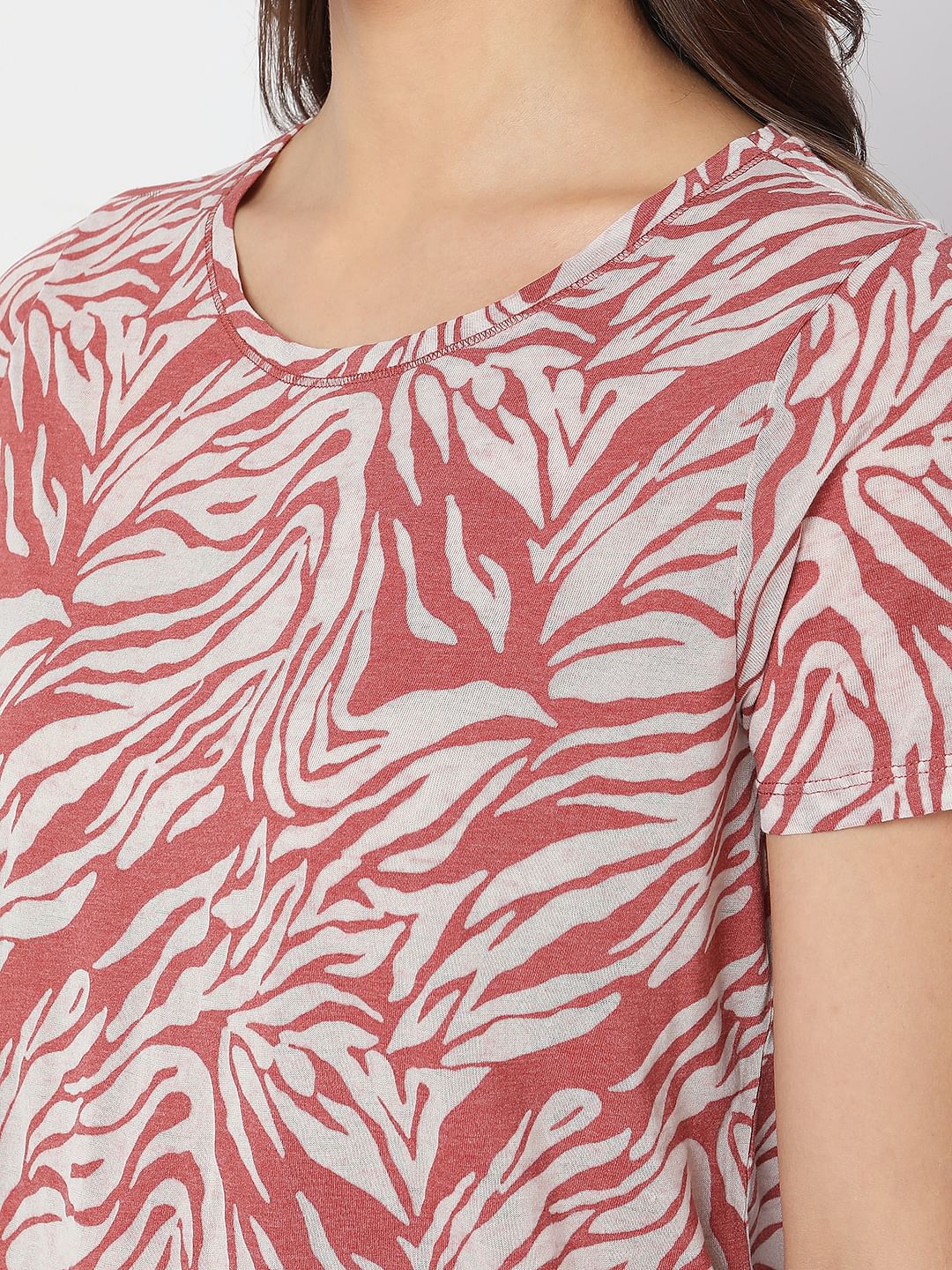 Peach Printed T-Shirt - Image 8