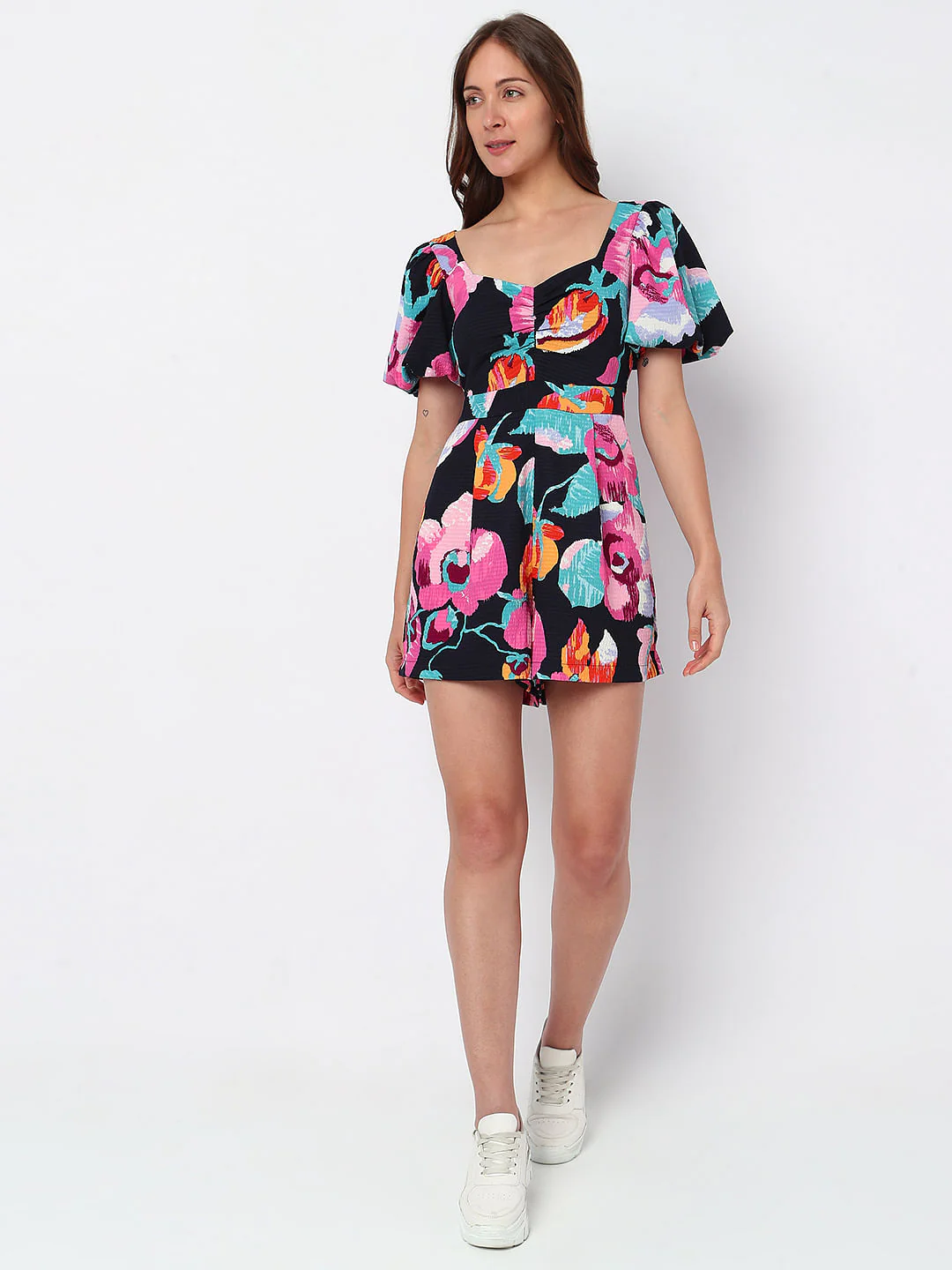 Black Floral Playsuit - Image 5
