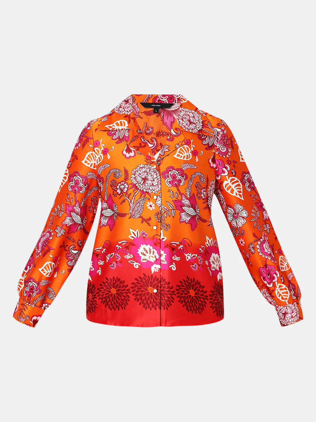 Orange Floral Co-Ord Shirt - Image 7