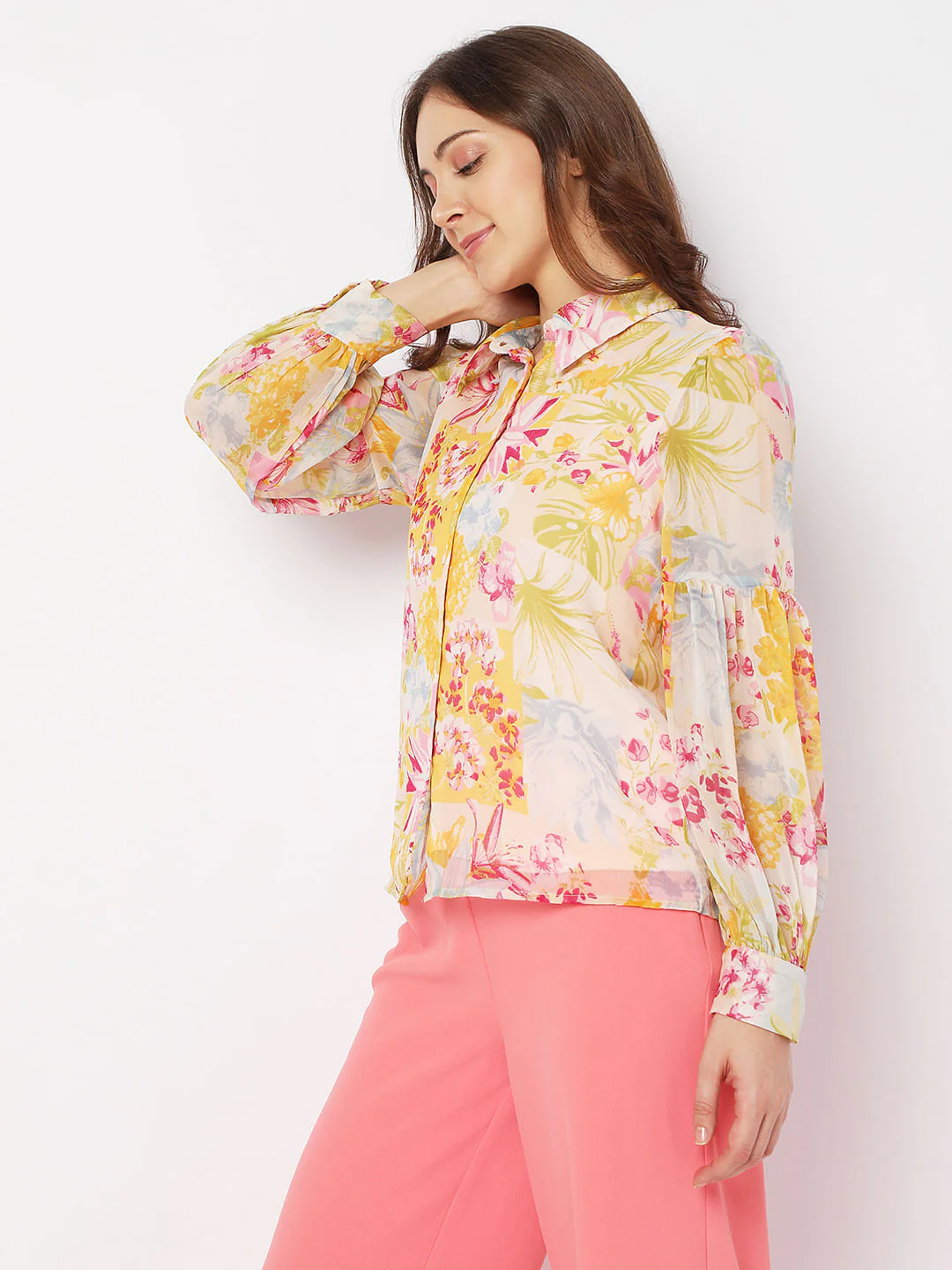 Yellow Floral Shirt - Image 3