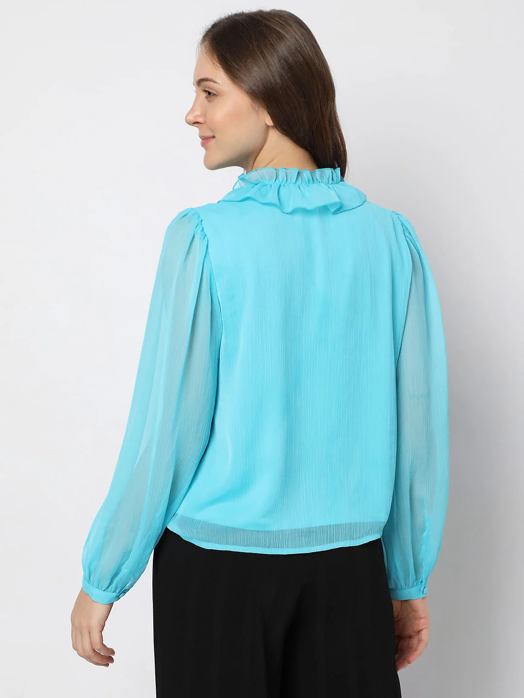 Light Blue Sheer Top - Image 4