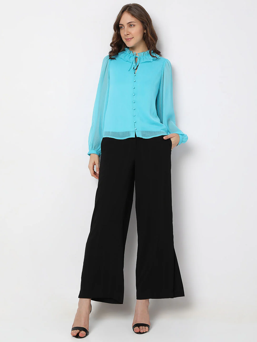 Light Blue Sheer Top - Image 5