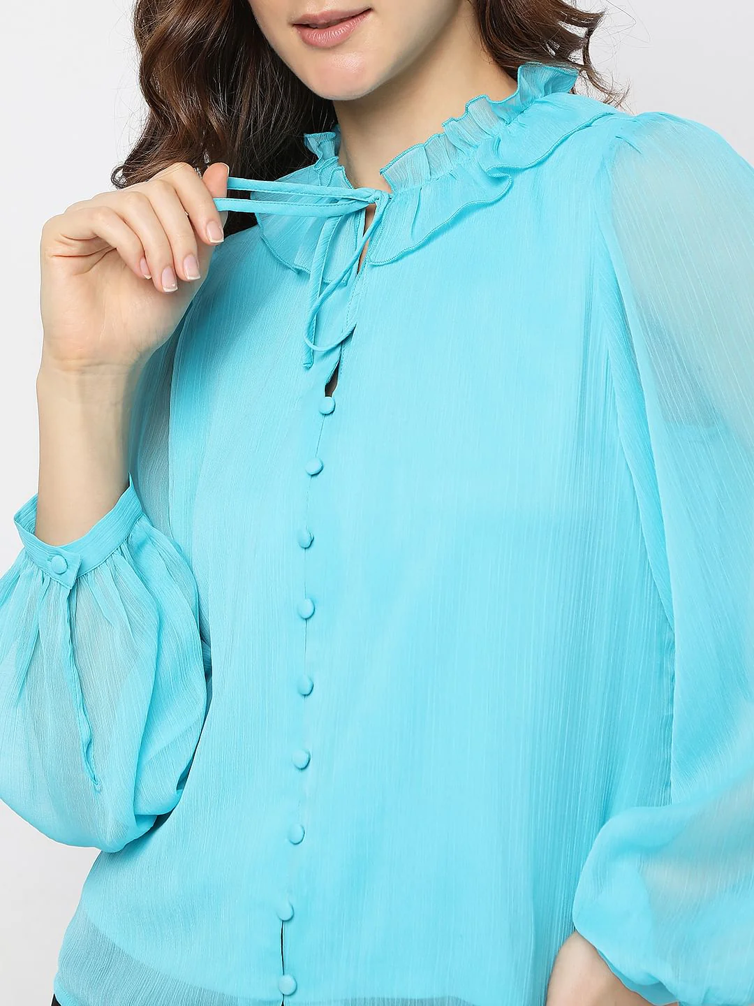 Light Blue Sheer Top - Image 6
