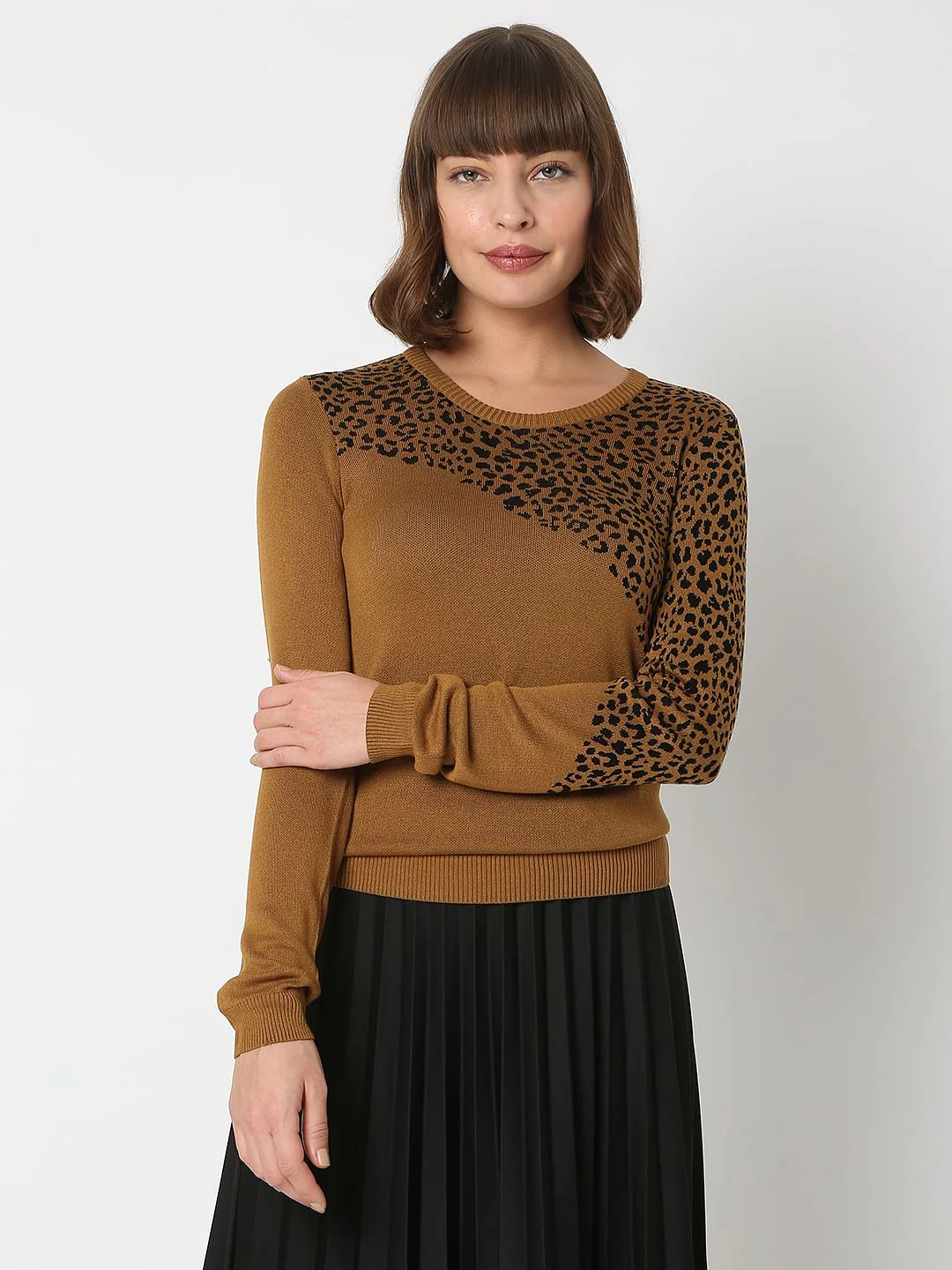 Brown Animal Print Pullover - Image 2