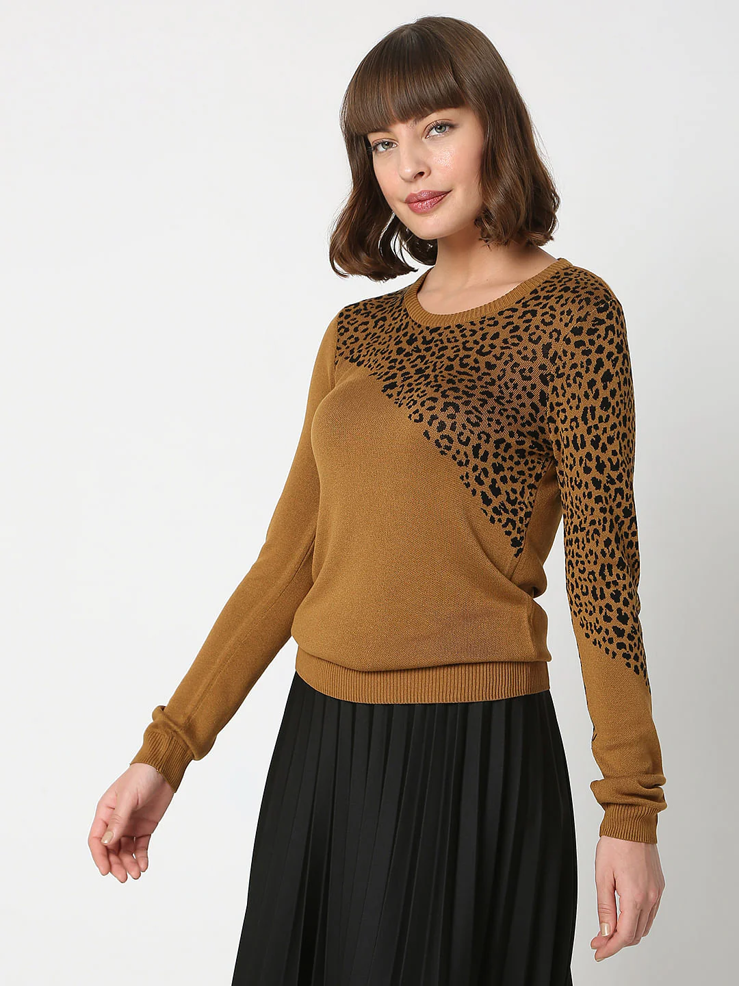 Brown Animal Print Pullover - Image 3