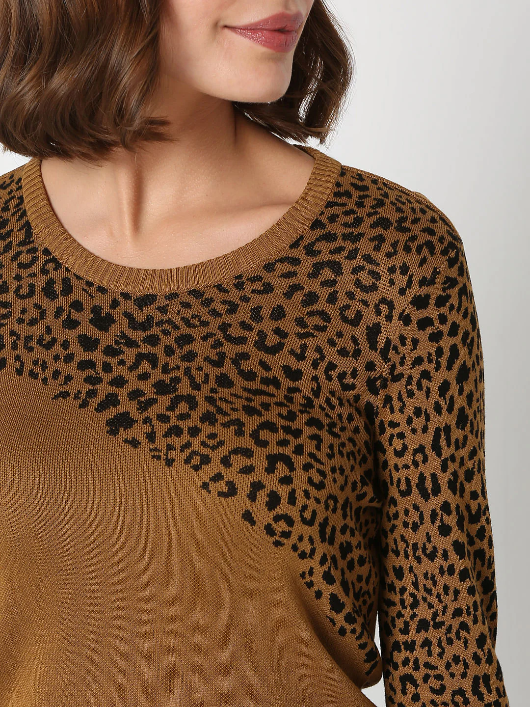 Brown Animal Print Pullover - Image 6