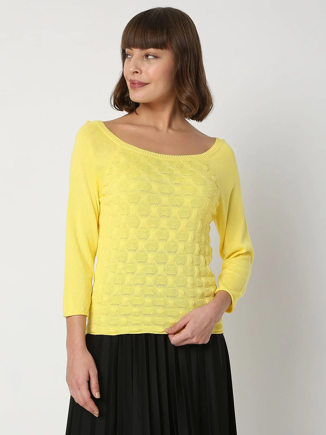 Yellow Jacquard Pullover - Image 2