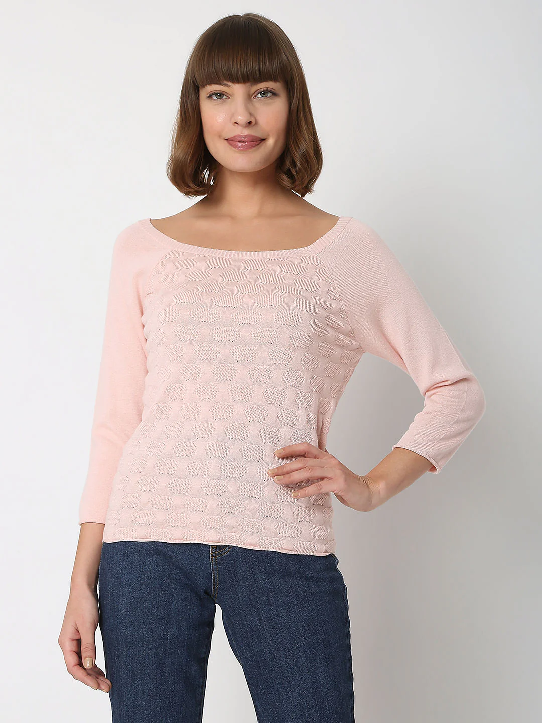 Pink Jacquard Pullover - Image 2