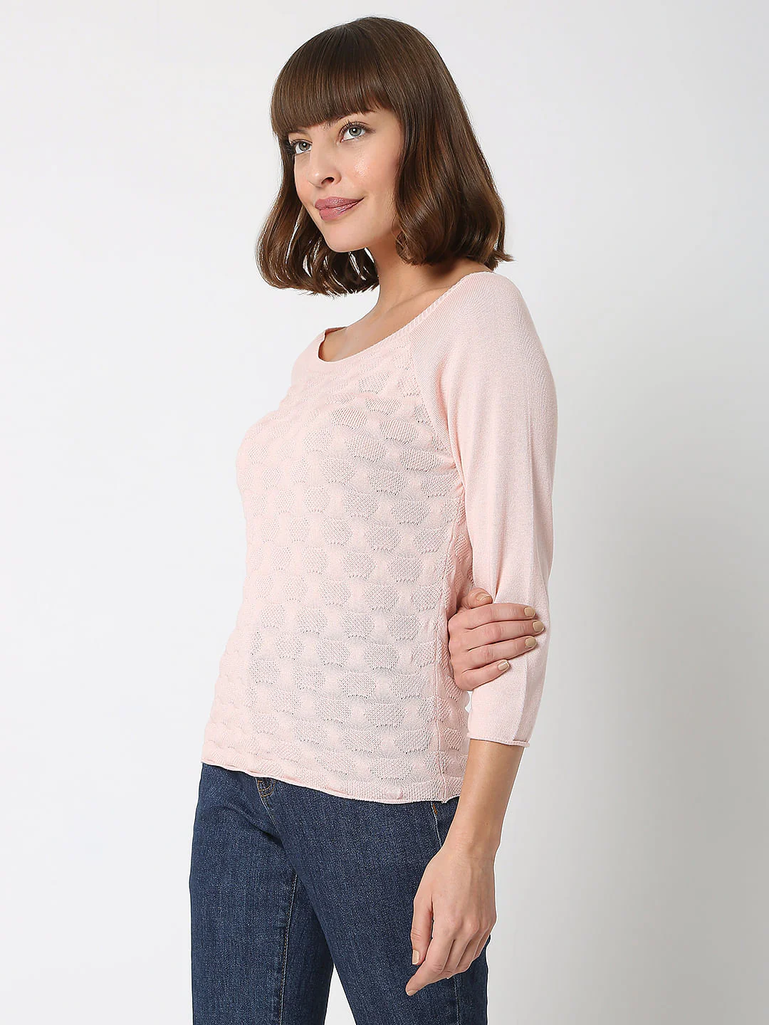 Pink Jacquard Pullover - Image 3