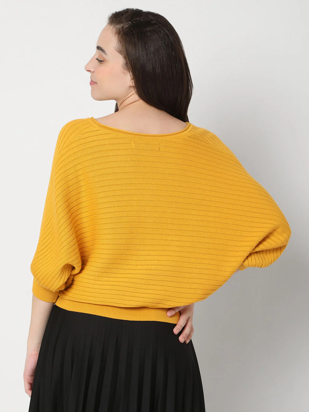 Yellow Dolman Sleeve Knit Top - Image 4