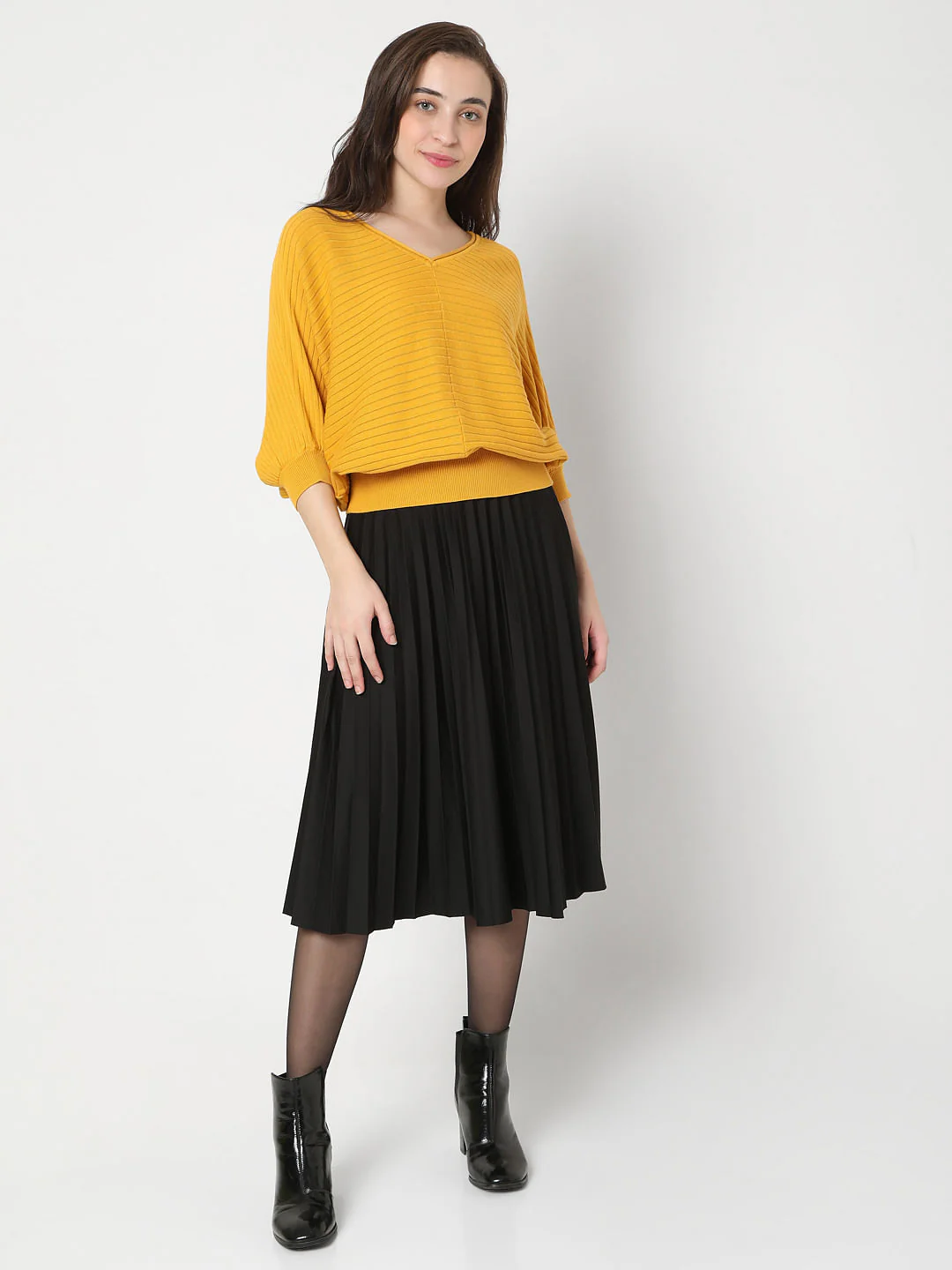 Yellow Dolman Sleeve Knit Top - Image 5