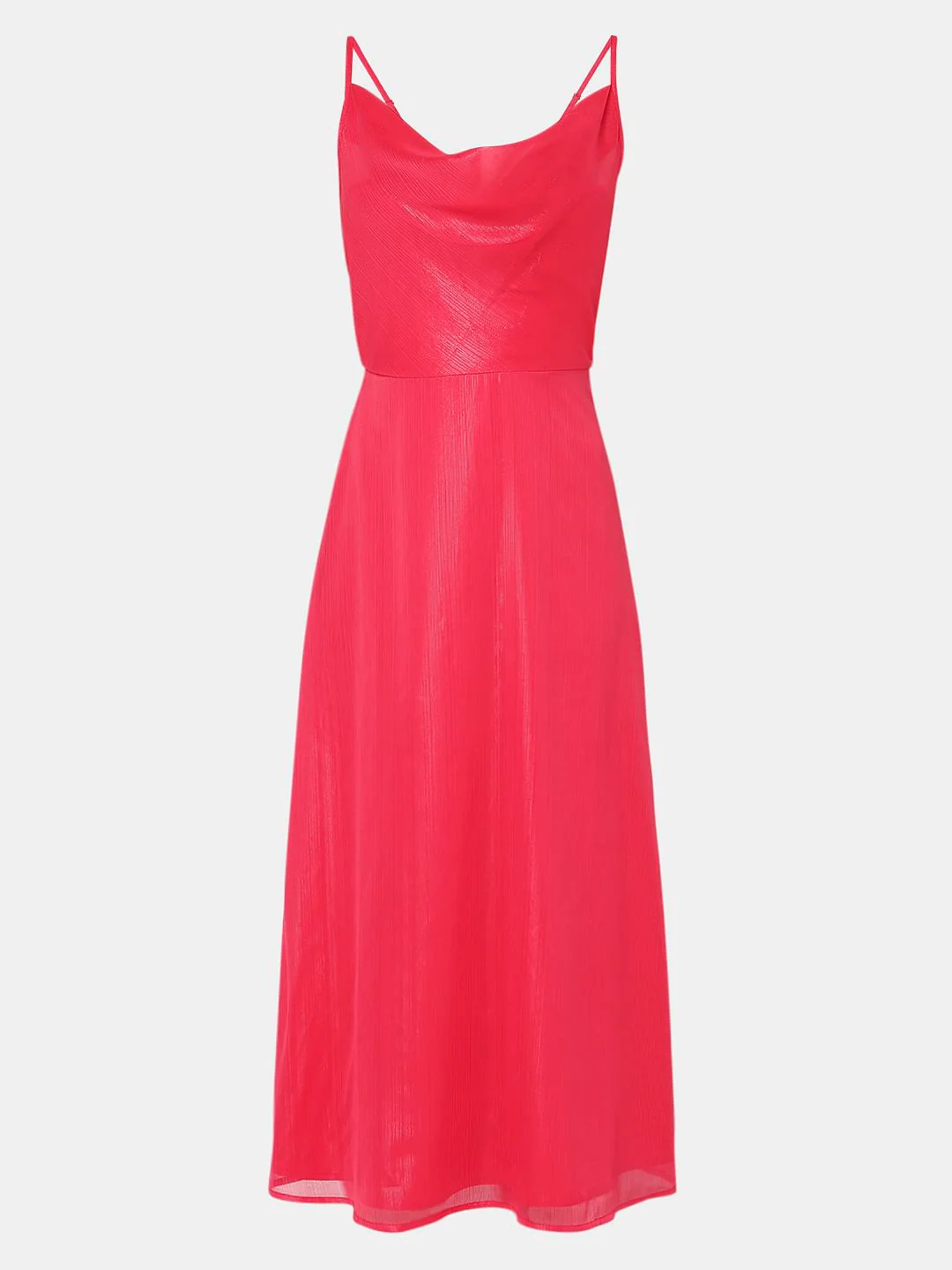 Red Cowl Neck Maxi Dress - Image 6