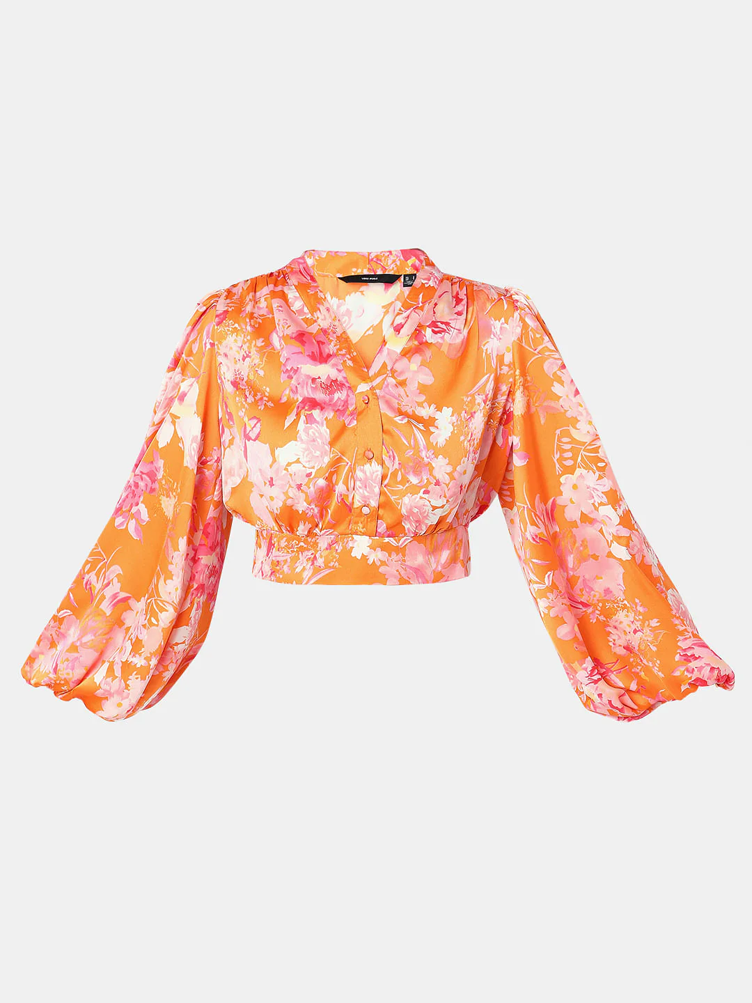Orange Floral Crop Top - Image 7