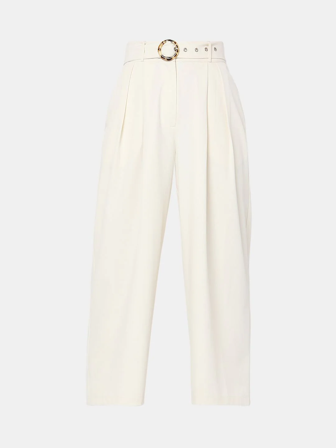 Beige High Rise Wide Leg Pants - Image 7
