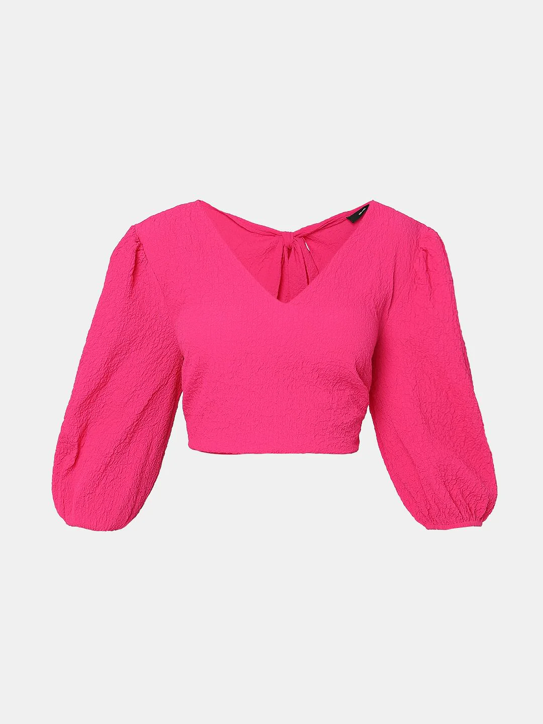 Pink Textured Crop Top - Image 7