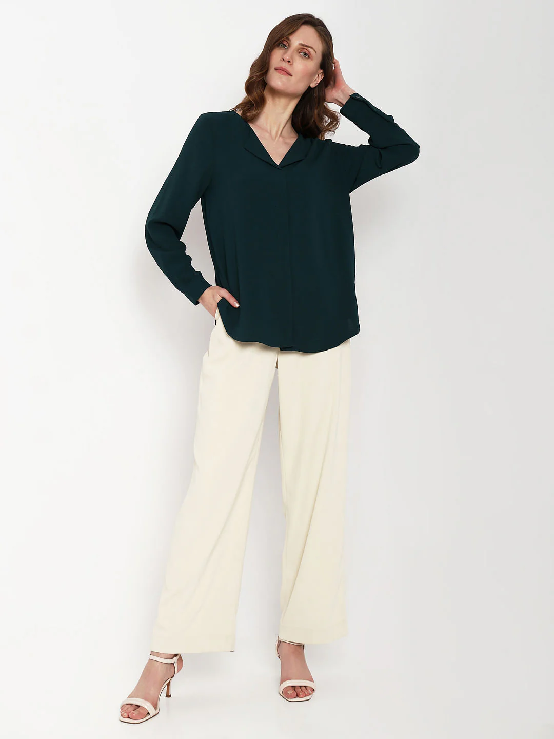 Dark Green Solid Shirt - Image 5