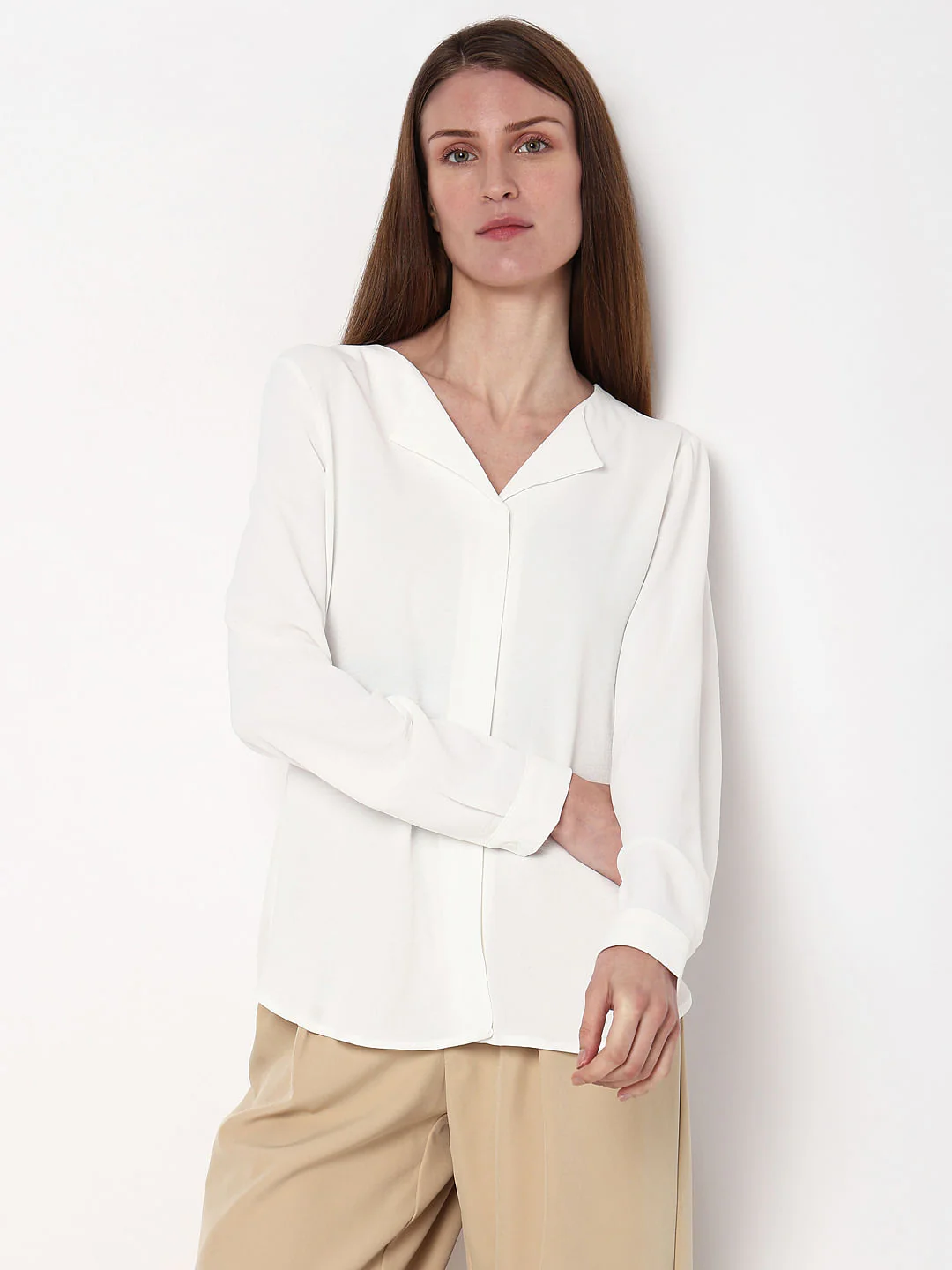 White Solid Shirt - Image 2