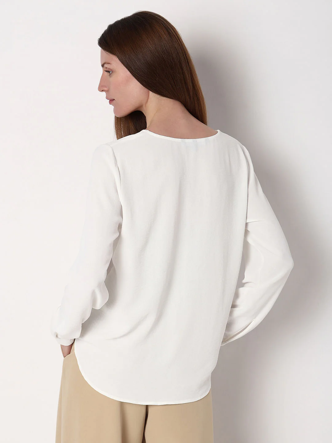 White Solid Shirt - Image 4