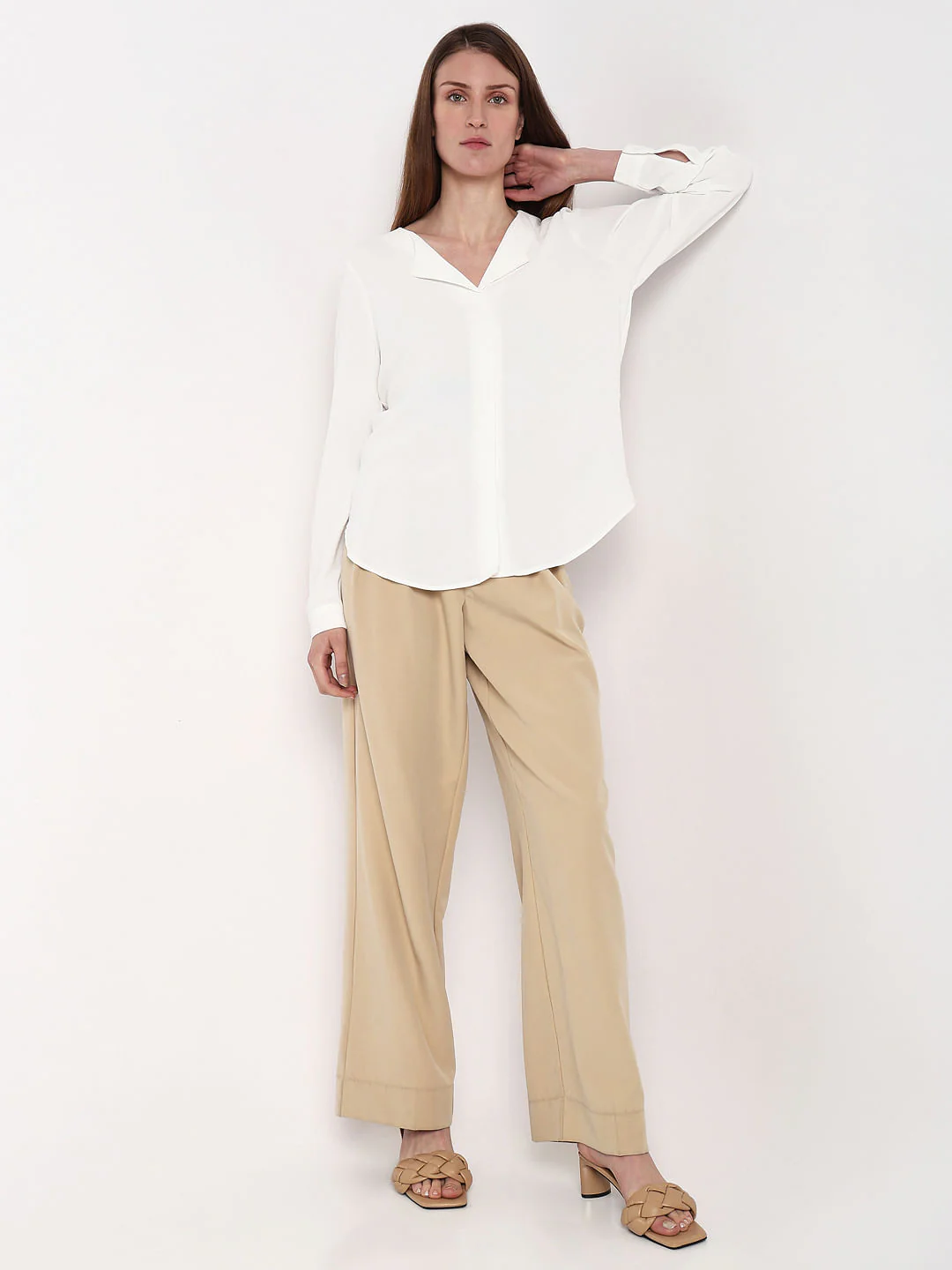White Solid Shirt - Image 5