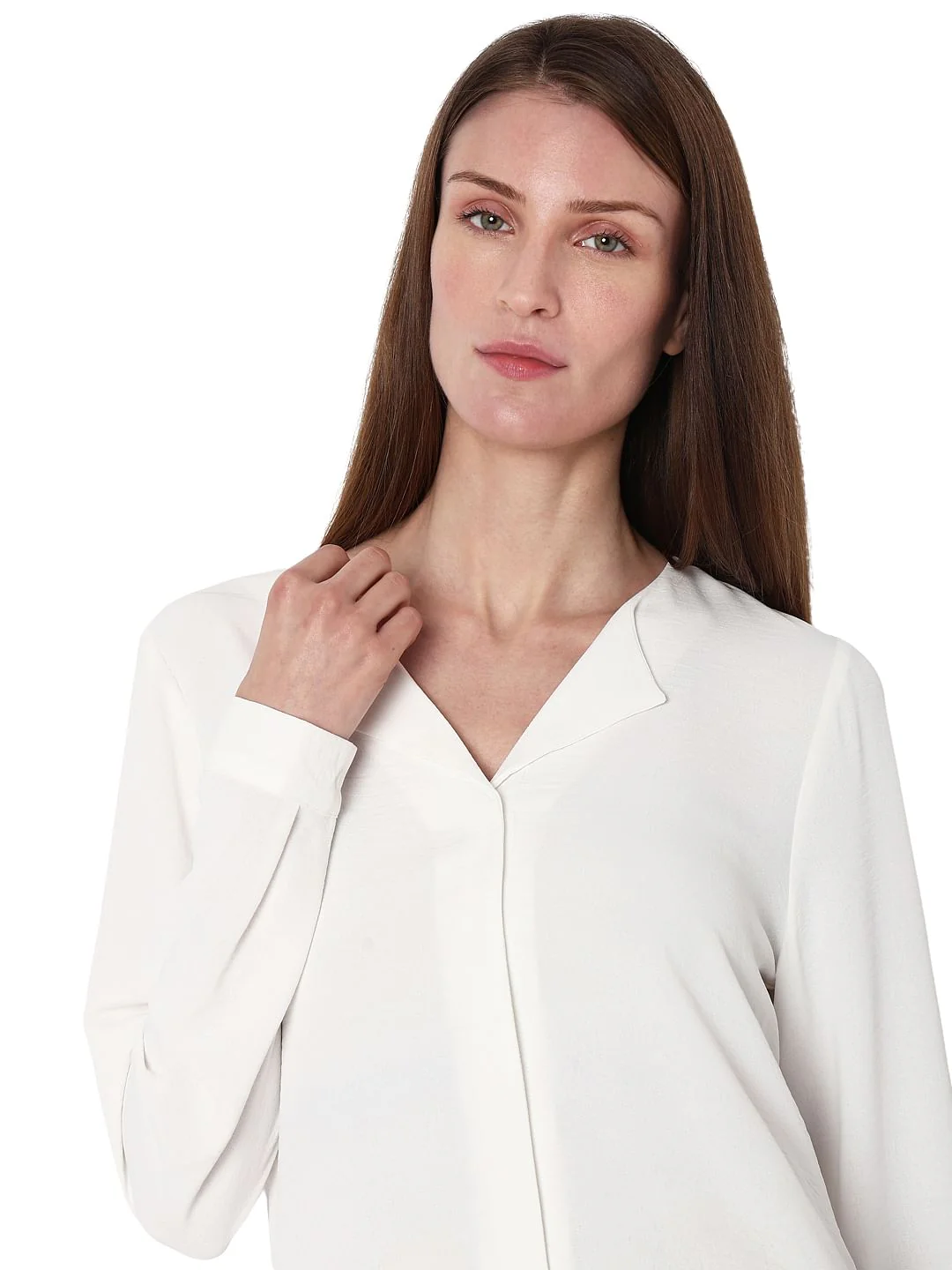 White Solid Shirt - Image 6