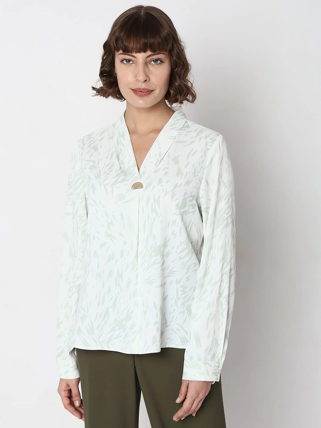 White Printed Top - Image 2