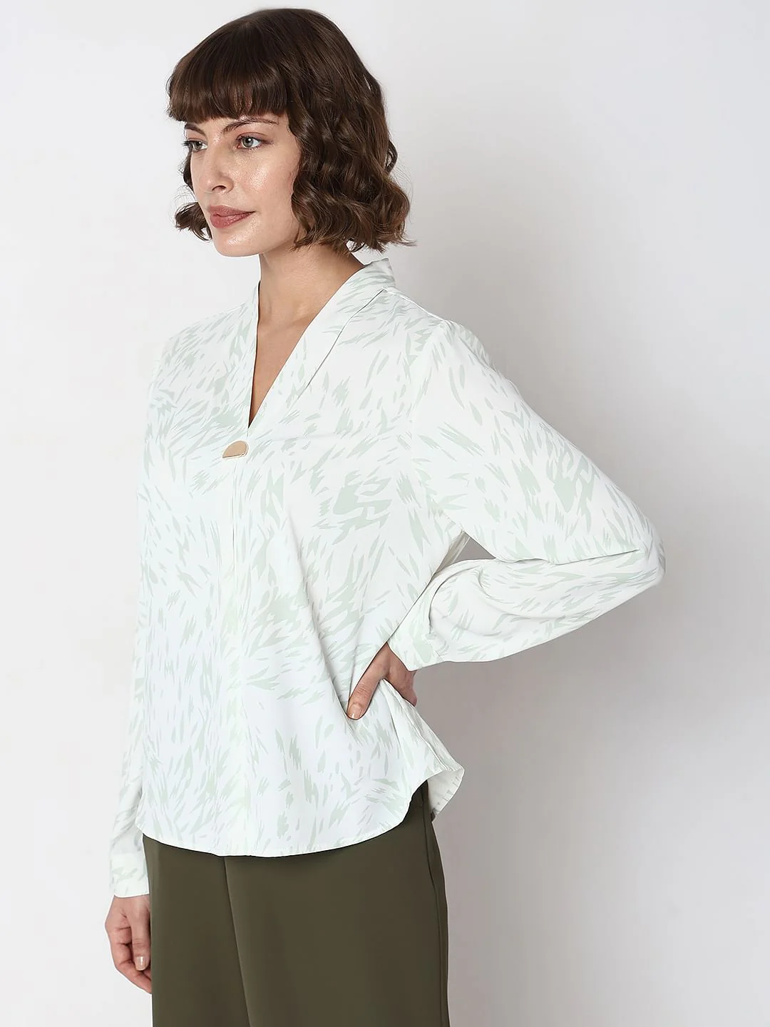 White Printed Top - Image 3