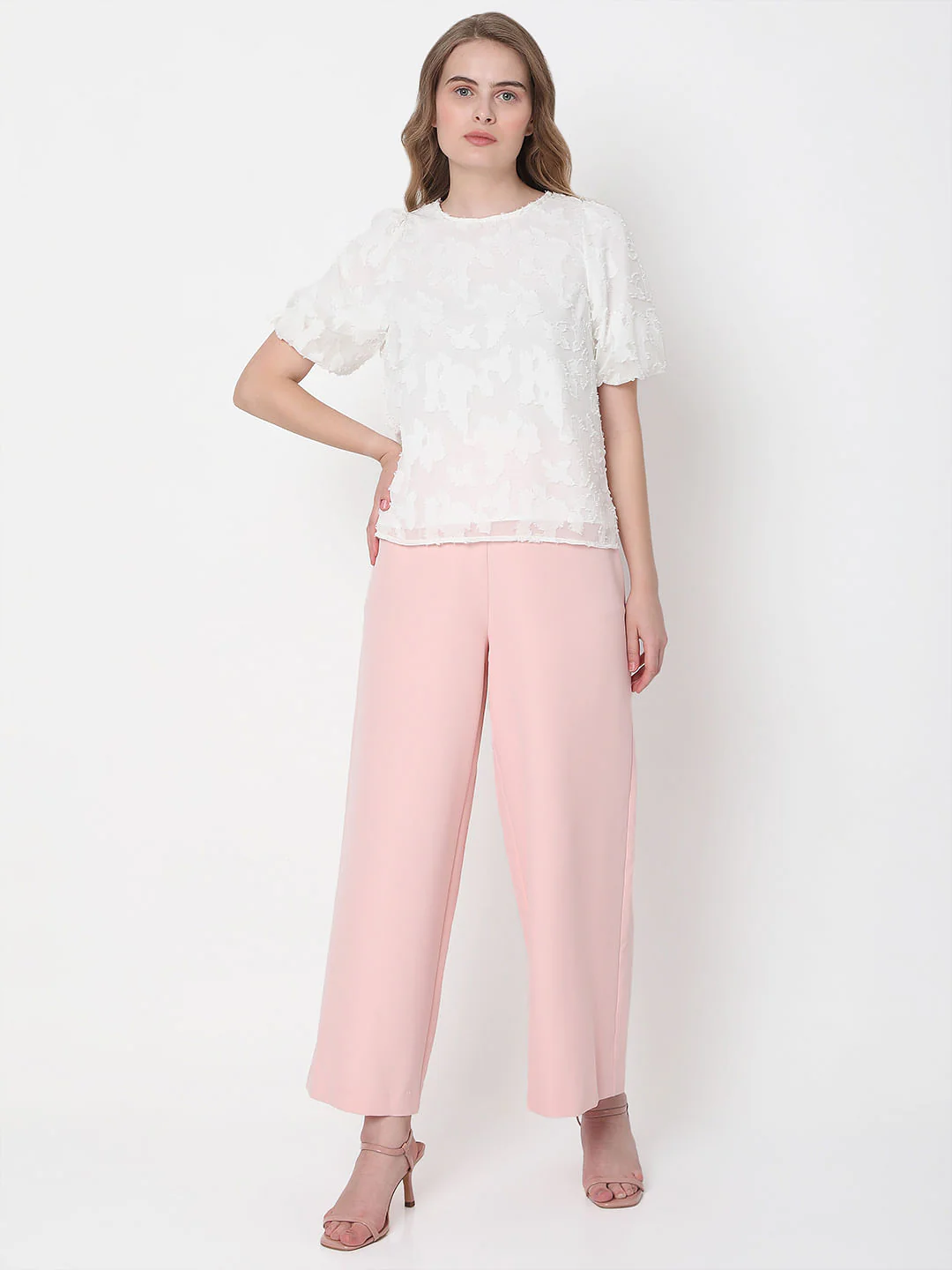 White Abstract Print Top - Image 5