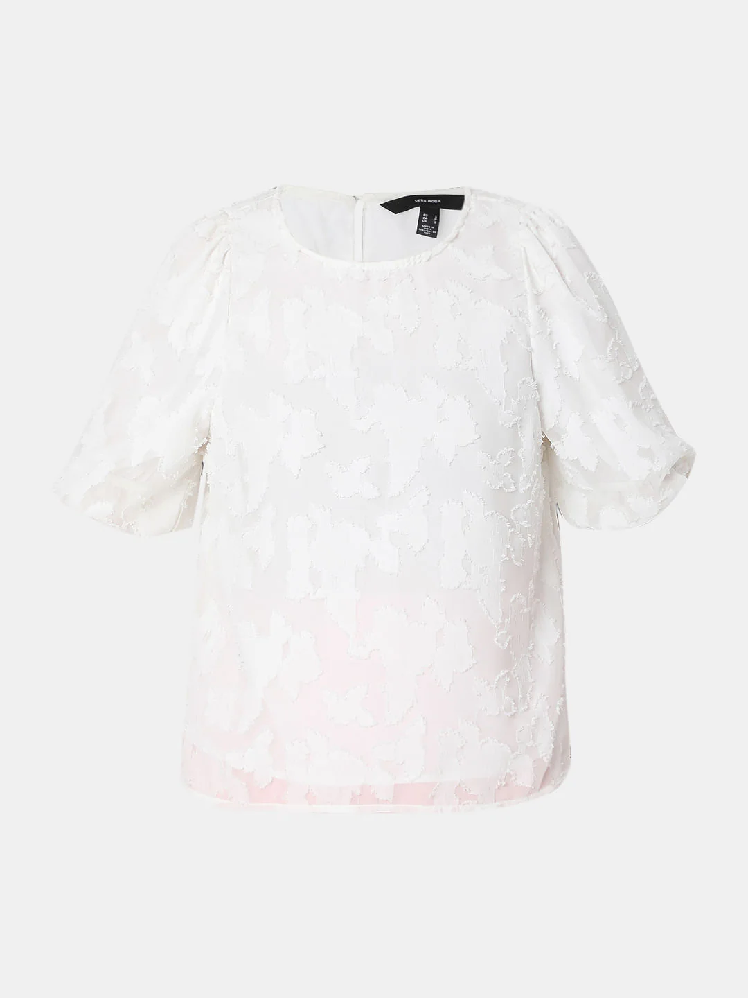 White Abstract Print Top - Image 7