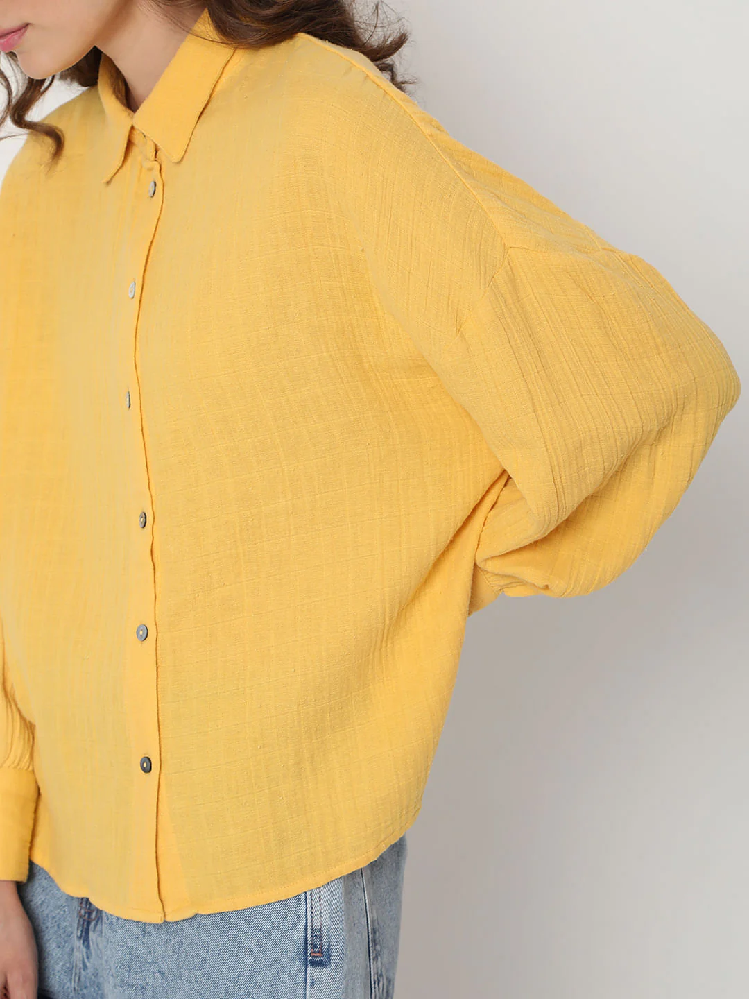 Mustard Textured Shirt - Image 6