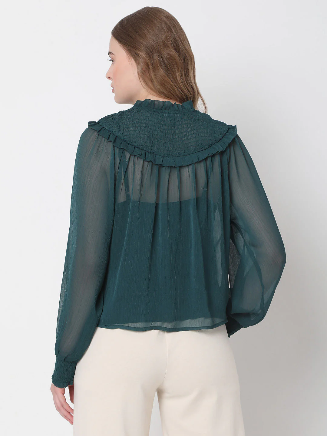 Green Smocked Top - Image 4