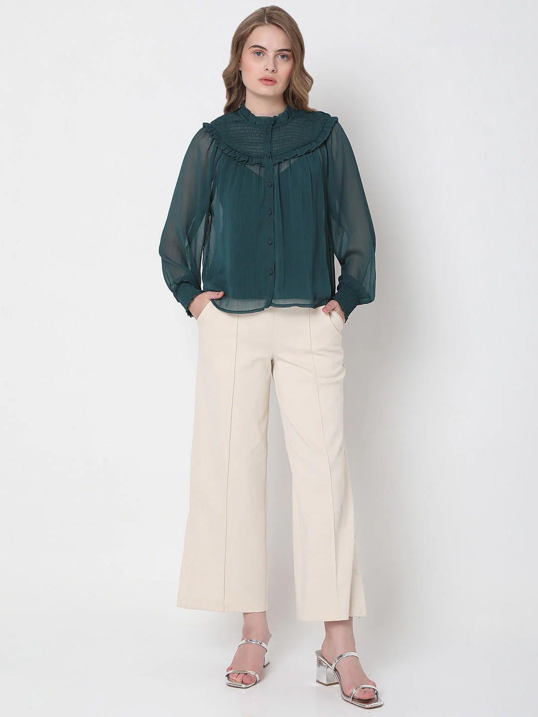 Green Smocked Top - Image 5