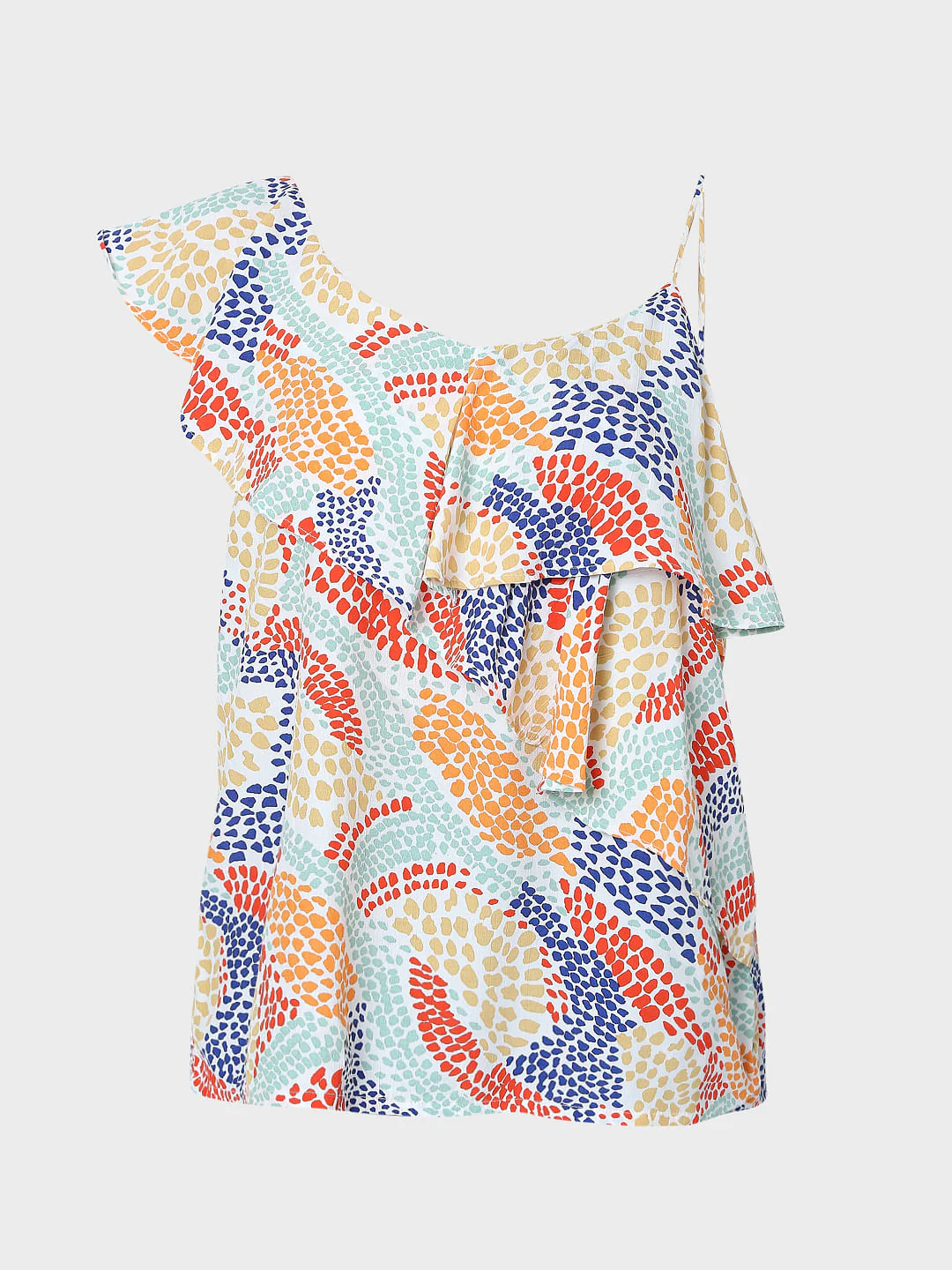 White Abstract Print Top - Image 7