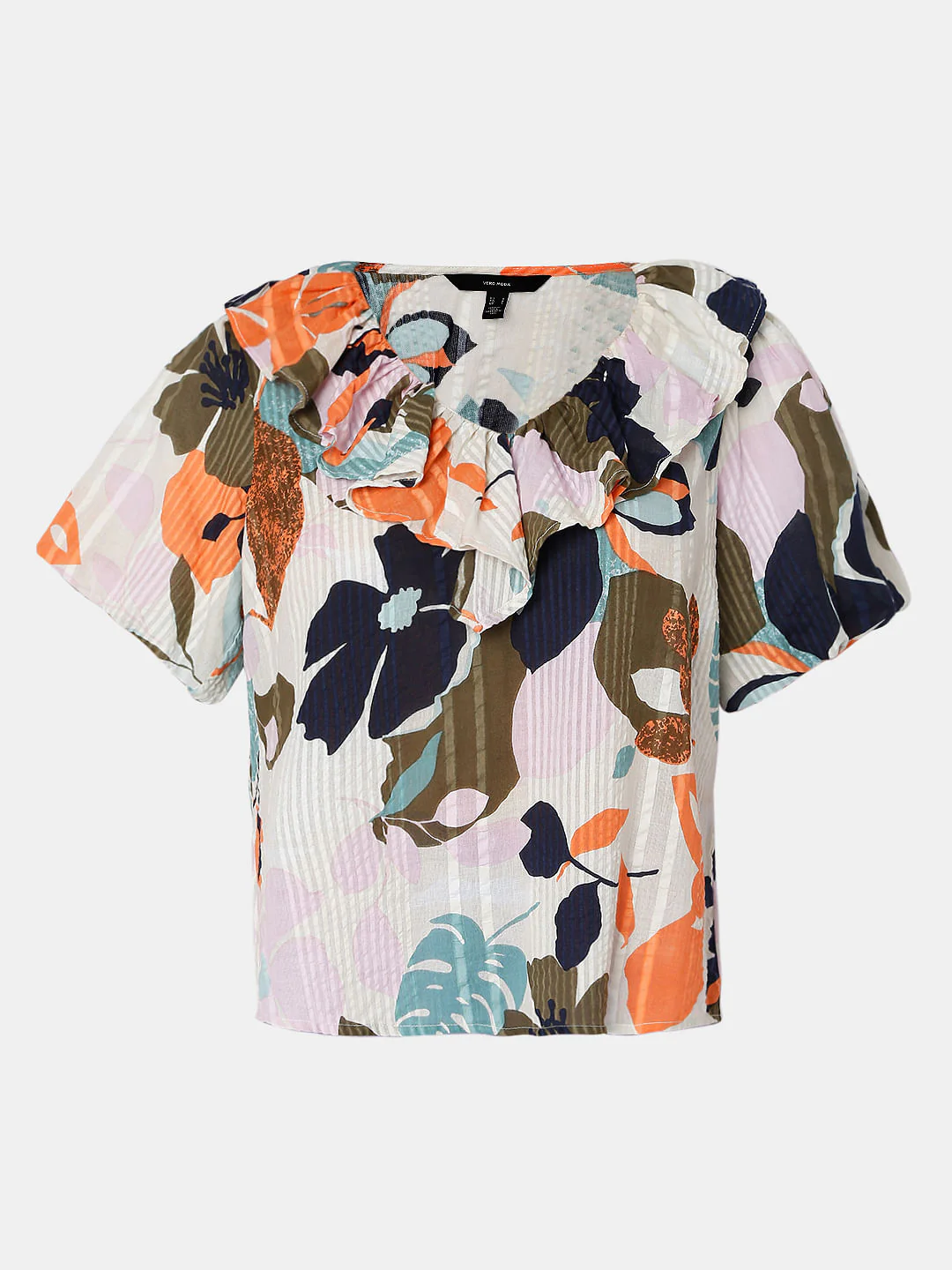 Beige Floral Print Top - Image 7