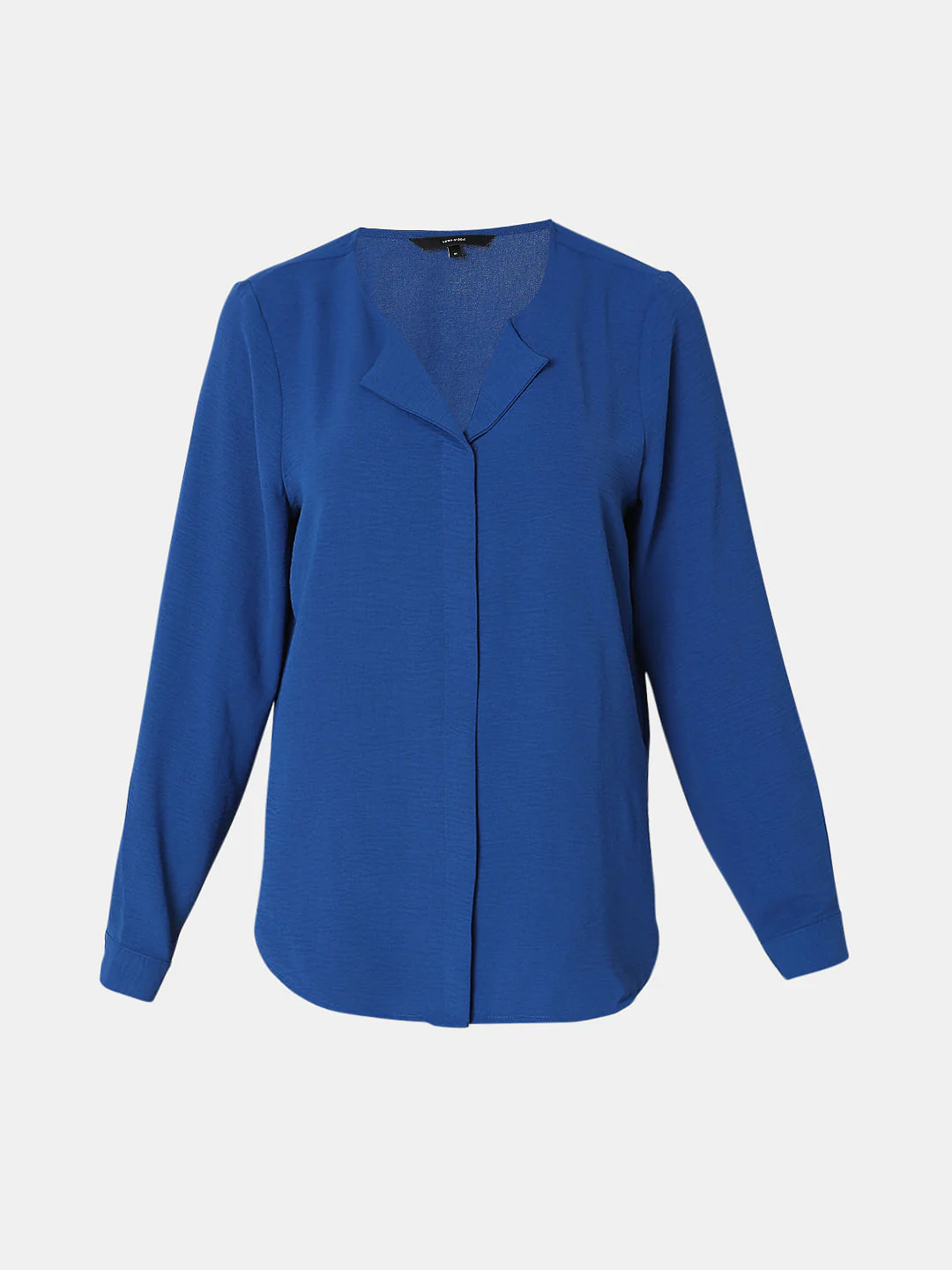 Blue Folded Collar Top - Image 7