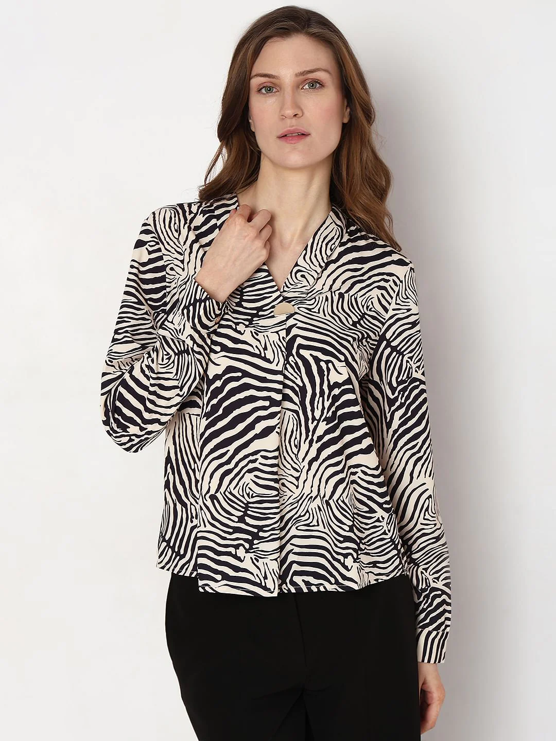 Beige Animal Print Top - Image 2